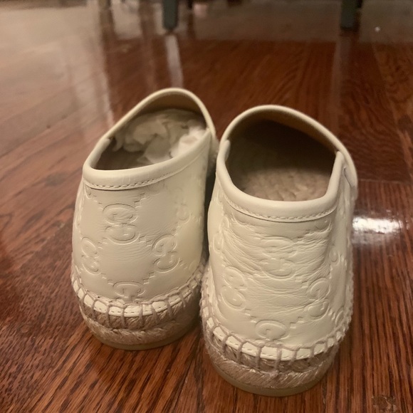 Gucci white leather GG Espadrilles - Picture 5 of 6